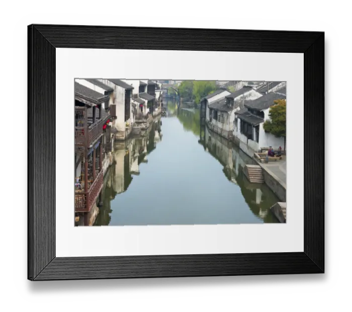 Framed Print : Traditional houses along the Grand Canal, Nanxun Ancient Town, Zhejiang Province, China Framed Print : Traditional houses along the Grand Canal, Nanxun Ancient Town, Zhejiang Province, China