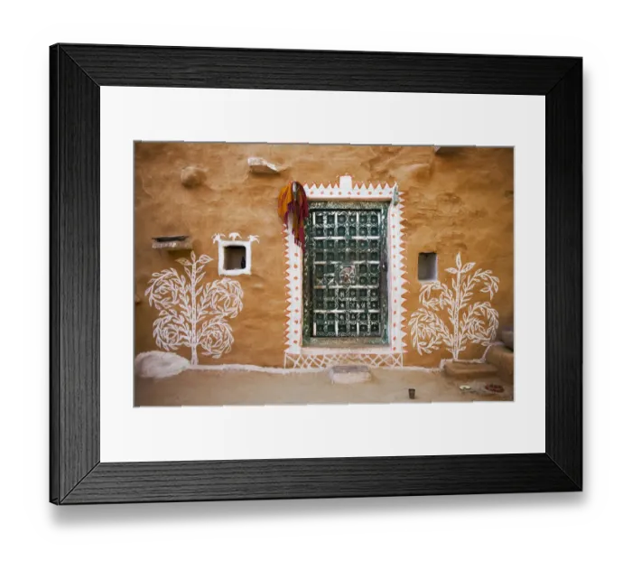 Framed Print : India, Rajasthan. Traditional desert house exterior Framed Print : India, Rajasthan. Traditional desert house exterior