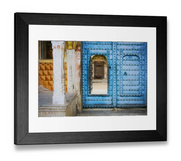 Framed Print : India, Rajasthan. colorful house. Credit as: Jim Nilsen  /  Jaynes Gallery  /  DanitaDelimont