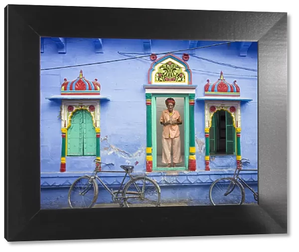 India, Rajasthan, spiritual man in doorway. Credit as: Jim Nilsen  /  Jaynes Gallery  /  DanitaDelimont
