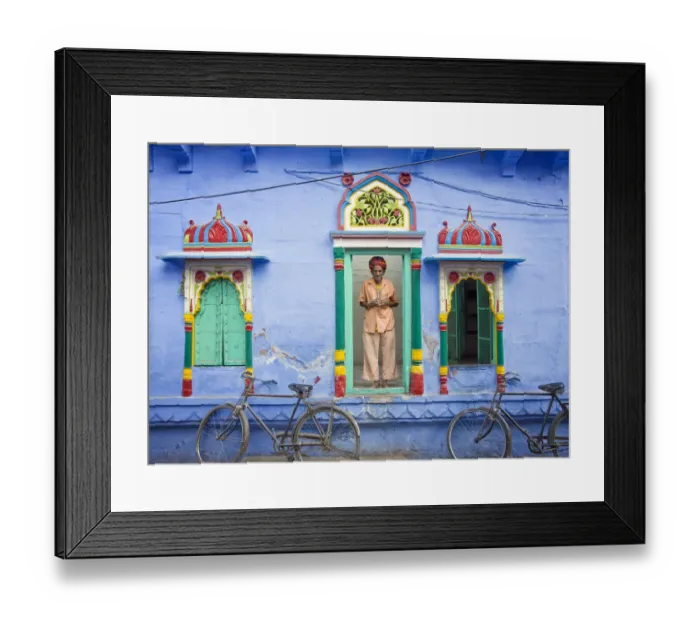 Framed Print : India, Rajasthan, spiritual man in doorway. Credit as: Jim Nilsen / Jaynes Gallery / DanitaDelimont Framed Print : India, Rajasthan, spiritual man in doorway. Credit as: Jim Nilsen / Jaynes Gallery / DanitaDelimont