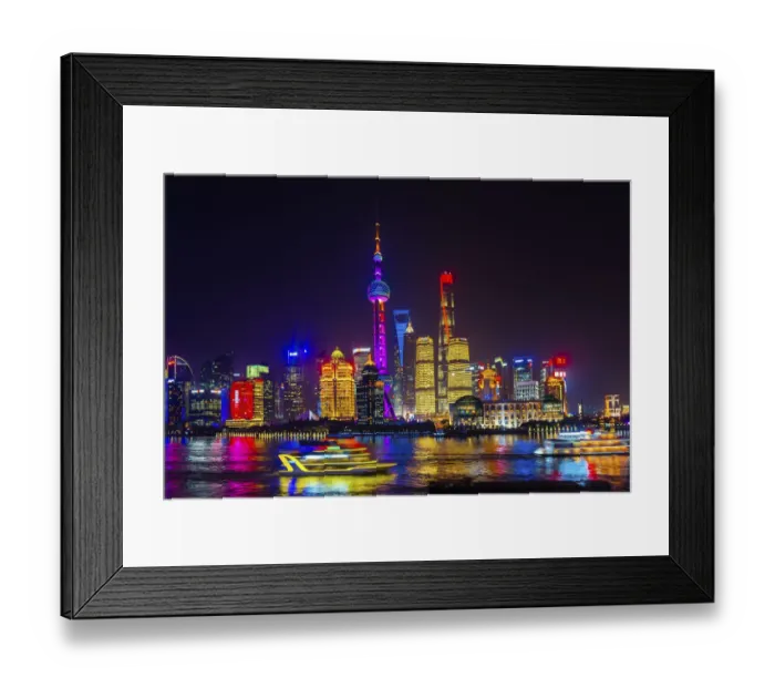 Framed Print : Bund skyscrapers, Shanghai, China Framed Print : Bund skyscrapers, Shanghai, China