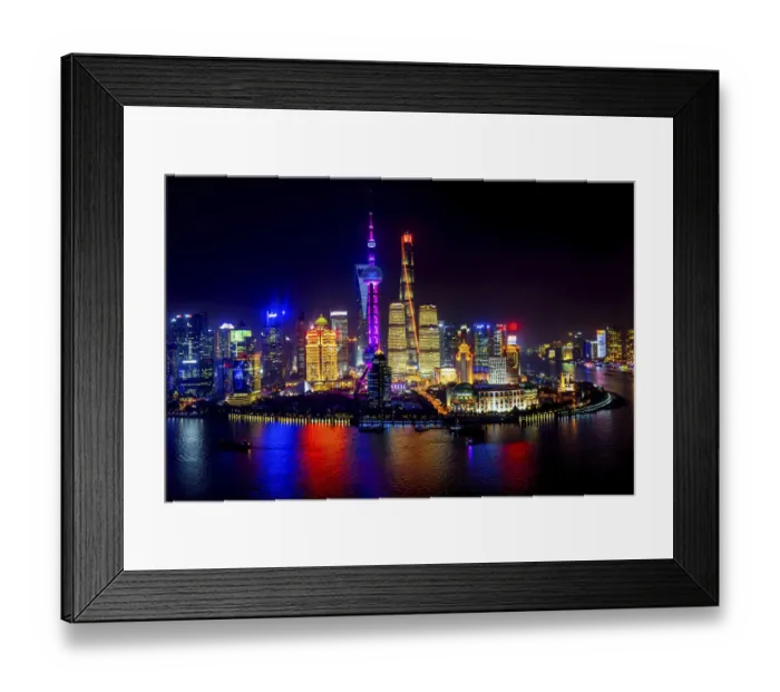 Framed Print : Bund skyscrapers, Shanghai, China Framed Print : Bund skyscrapers, Shanghai, China