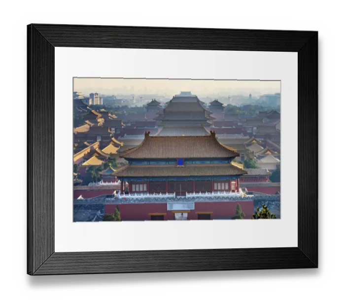 Framed Print : North Red Entrance Many Yellow Roofs Halls Gugong Forbidden City, Beijing, China Framed Print : North Red Entrance Many Yellow Roofs Halls Gugong Forbidden City, Beijing, China
