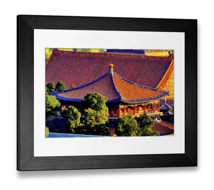 Framed Print : Blue Pavilion, Forbidden City, Gugong, Beijing, China