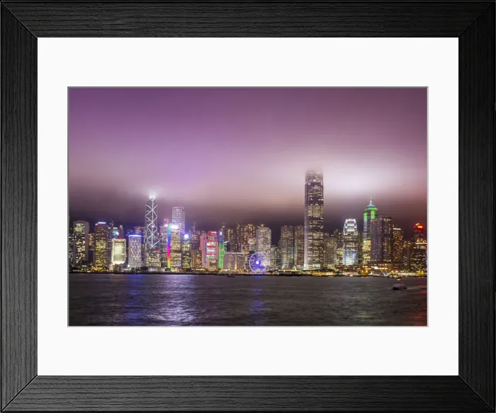 Framed Print : Hong Kong Island skyline and Victoria Harbour, Hong Kong, China Framed Print : Hong Kong Island skyline and Victoria Harbour, Hong Kong, China