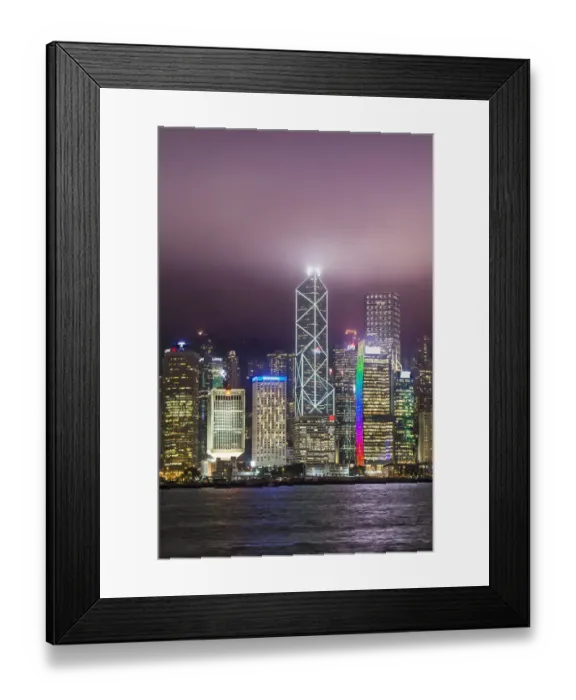 Framed Print : Hong Kong Island skyline and Victoria Harbour, Hong Kong, China