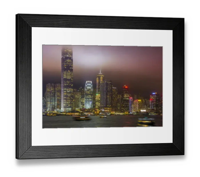 Framed Print : Hong Kong Island skyline and Victoria Harbour, Hong Kong, China Framed Print : Hong Kong Island skyline and Victoria Harbour, Hong Kong, China