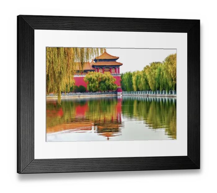 Framed Print : Meridian Gate reflection, Forbidden City, Beijing, China