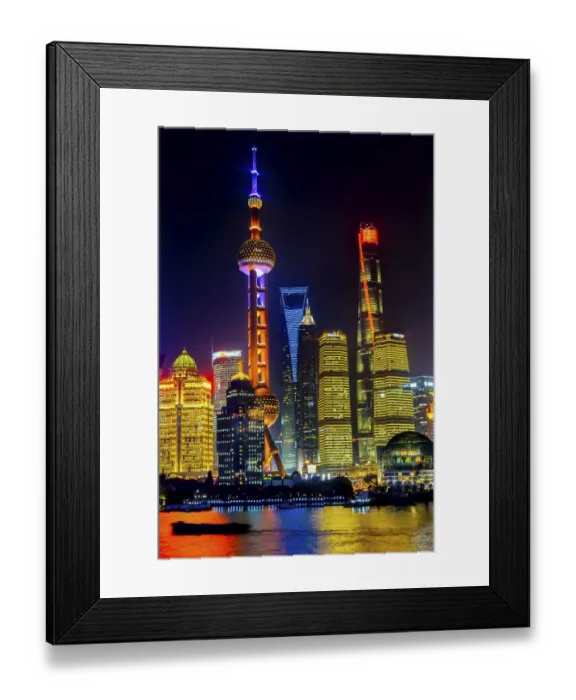Framed Print : Bund skyscrapers, Shanghai, China