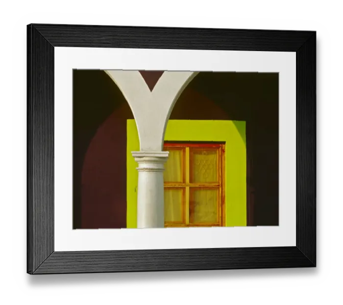 Framed Print : Mexico, Veracruz, Tlacotalpan. Window and arch of home