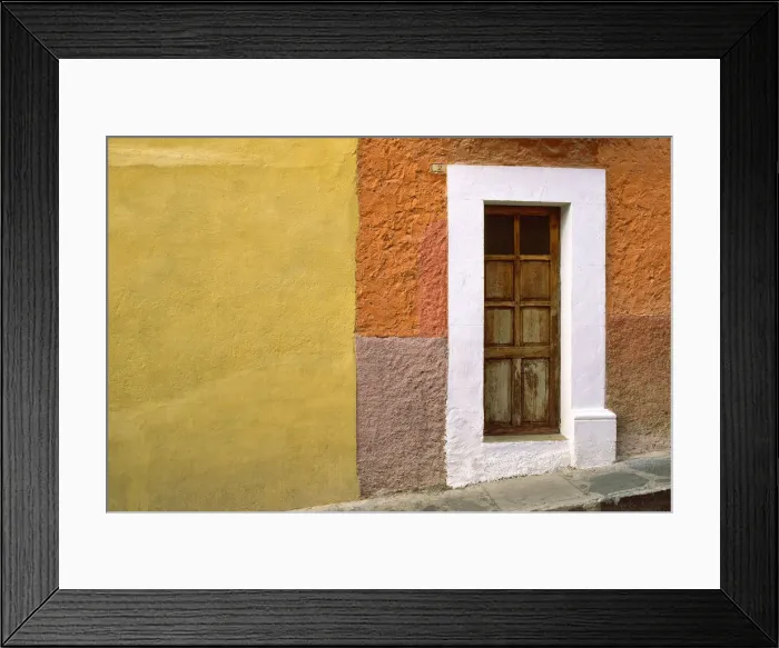 Framed Print : Mexico, San Miguel de Allende. Door and house exterior Framed Print : Mexico, San Miguel de Allende. Door and house exterior