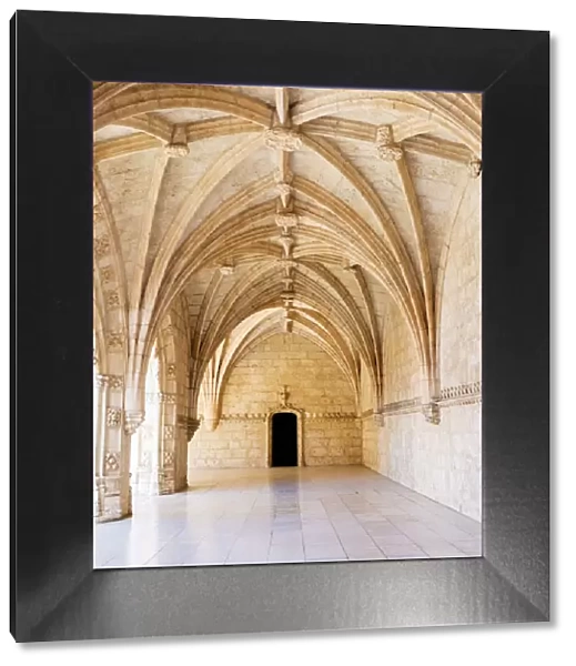 Portugal, Lisbon. Interior view in the Jeronimos Monastery, a UNESCO World Heritage Site