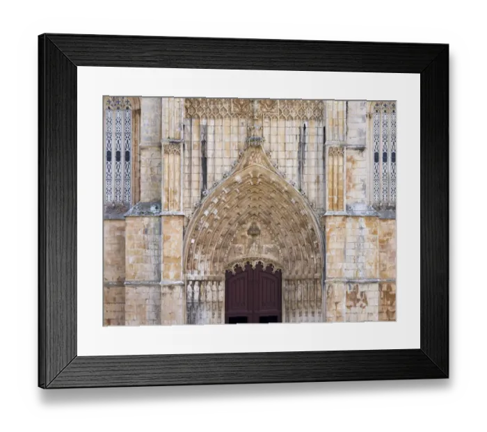 Framed Print : The main portal. The monastery of Batalha, Mosteiro de Santa Maria da Vitoria (UNESCO