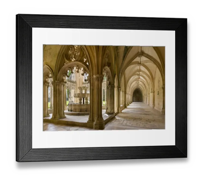Framed Print : The fountain and water basin in the Claustro Real, the royal cloister. Monastery of Batalha Framed Print : The fountain and water basin in the Claustro Real, the royal cloister. Monastery of Batalha
