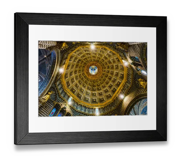 Framed Print : Siena Cathedral interior. Siena, Italy. Completed from 1215 to 1263