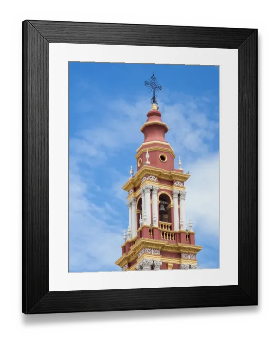 Framed Print : San Francisco Church. Town of Salta, north of Argentina, located in the foothills of the Andes