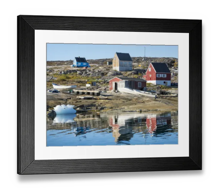 Framed Print : Inuit village Oqaatsut (once called Rodebay) located in Disko Bay. Greenland, Denmark Framed Print : Inuit village Oqaatsut (once called Rodebay) located in Disko Bay. Greenland, Denmark
