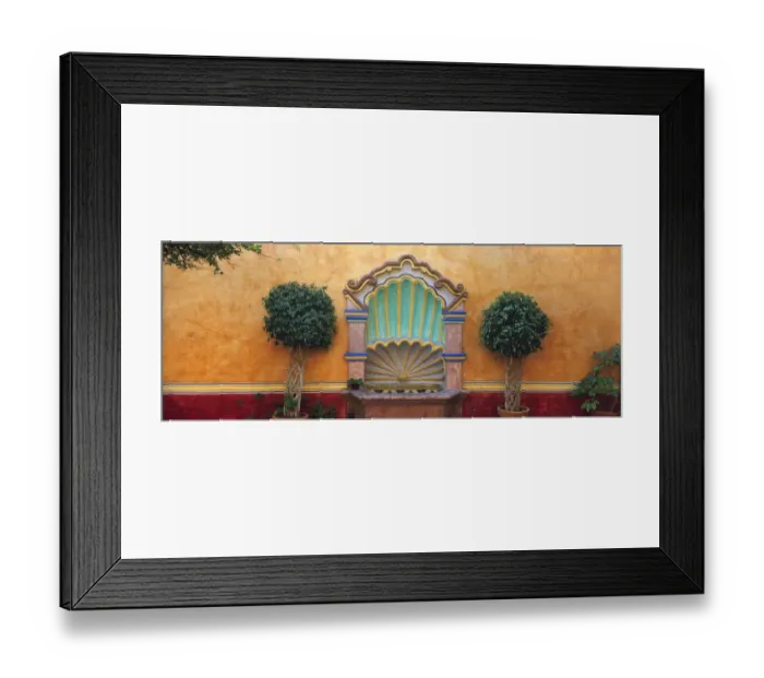 Framed Print : Mexico, Queretaro. Courtyard with fountain. Credit as: Jim Nilsen  /  Jaynes Gallery  /  DanitaDelimont