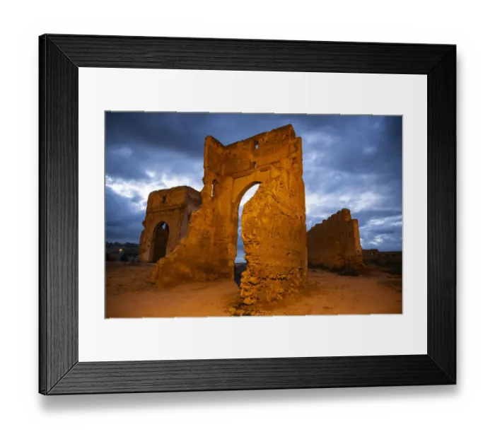 Framed Print : Fes, Morocco, Fez, Merinides Tombs at night Framed Print : Fes, Morocco, Fez, Merinides Tombs at night