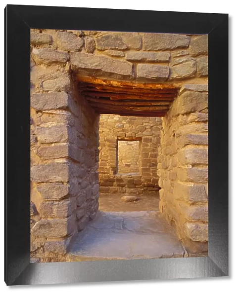 Interior doorways in the West Pueblo, Aztec Ruins National Monument, New Mexico, USA