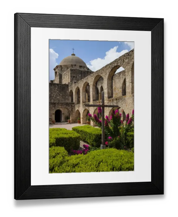 Framed Print : Arched Portico at Mission San Jose in San Antonio Framed Print : Arched Portico at Mission San Jose in San Antonio