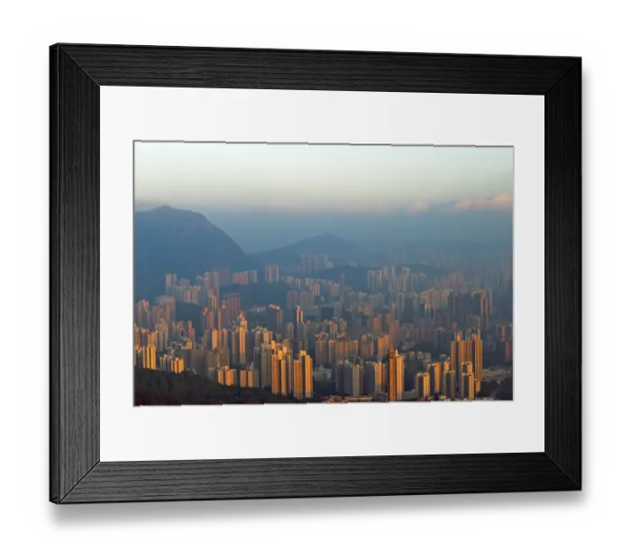 Framed Print : Morning view of high-rise, Hong Kong, China Framed Print : Morning view of high-rise, Hong Kong, China