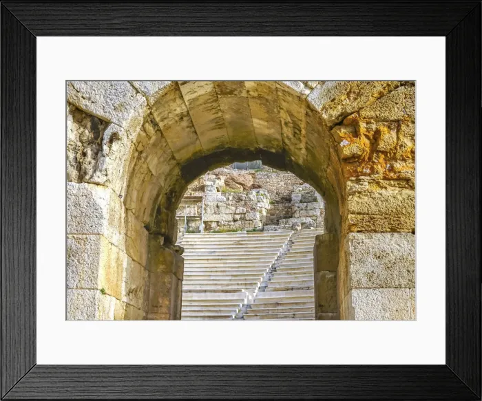Framed Print : Odeon of Herodes Atticus, Acropolis, Athens, Greece. Built 161 AD renovated 1950 Framed Print : Odeon of Herodes Atticus, Acropolis, Athens, Greece. Built 161 AD renovated 1950