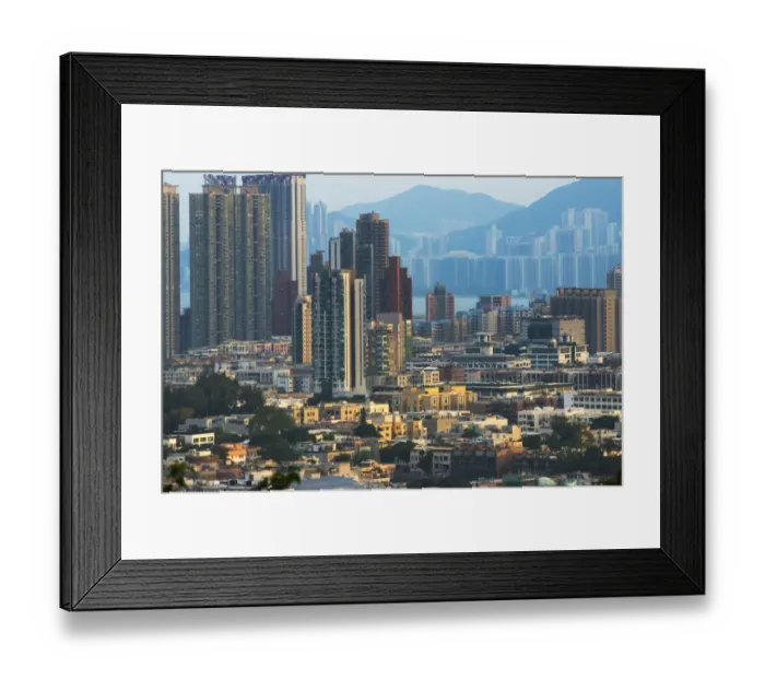 Framed Print : View of high-rise in downtown, Hong Kong, China Framed Print : View of high-rise in downtown, Hong Kong, China