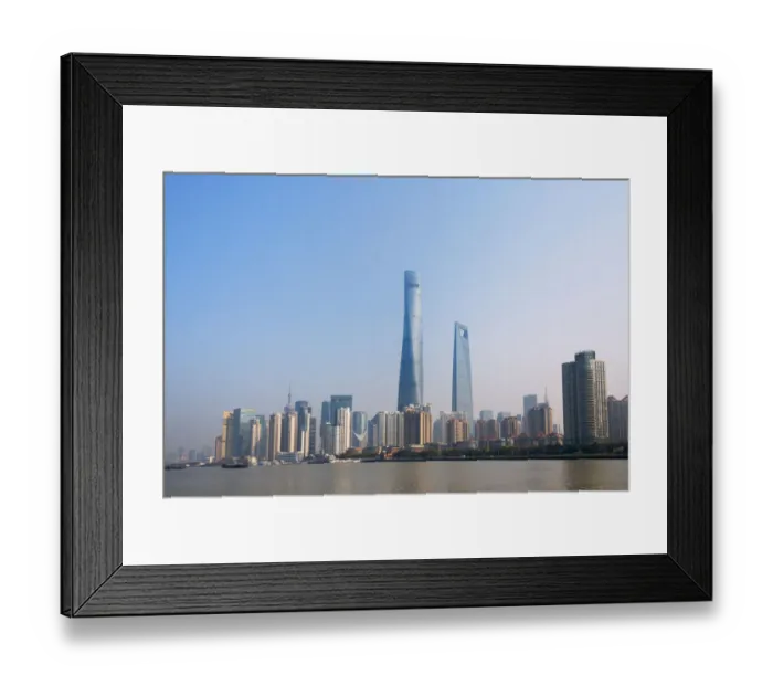 Framed Print : Pudong skyline dominated by Shanghai Tower by Huangpu River, Shanghai, China Framed Print : Pudong skyline dominated by Shanghai Tower by Huangpu River, Shanghai, China