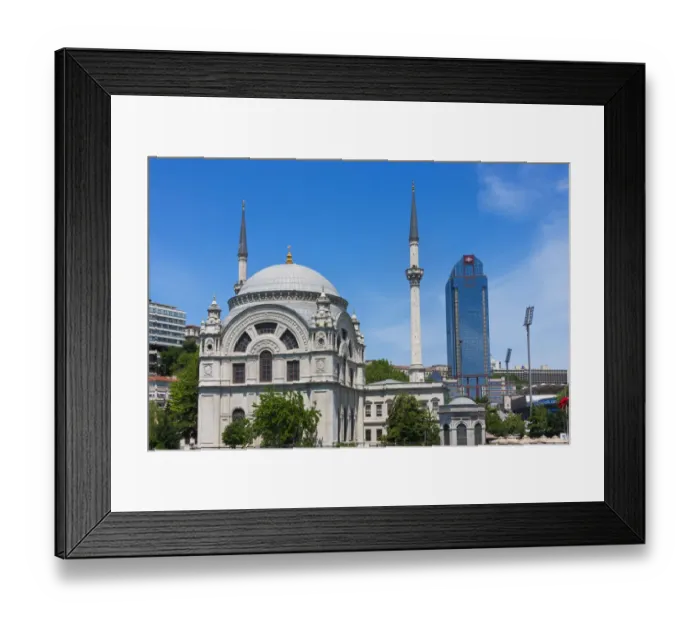 Framed Print : Ortakoy Mosque and high rise. Golden Horn, Istanbul, Turkey Framed Print : Ortakoy Mosque and high rise. Golden Horn, Istanbul, Turkey