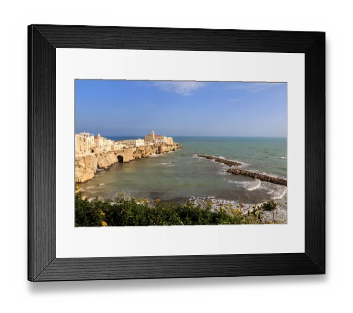 Framed Print : Italy, Foggia, Apulia, Gargano National Park, Vieste