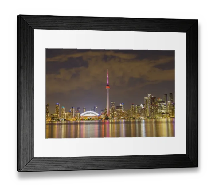 Framed Print : City Skyline at dusk Toronto, ON Canada