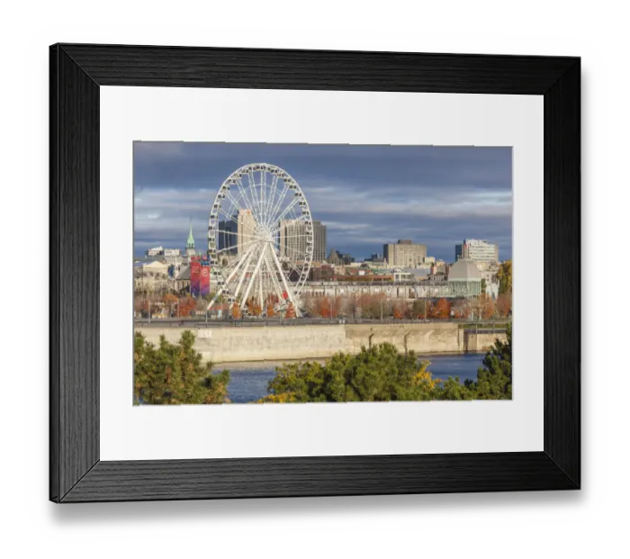 Framed Print : Canada, Quebec, Montreal. The Old Port, The Montreal Observation Wheel