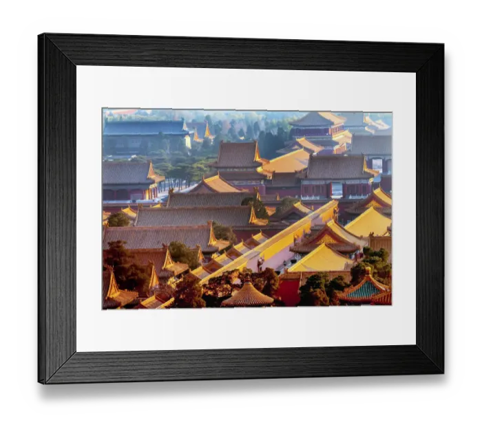 Framed Print : Yellow roofs, Forbidden City, Beijing, China