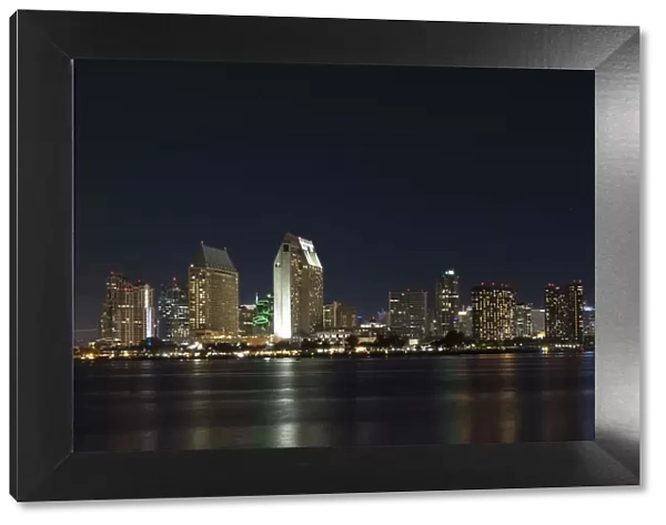 City lights of San Diego, California