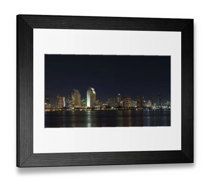 Framed Print : City lights of San Diego, California Framed Print : City lights of San Diego, California