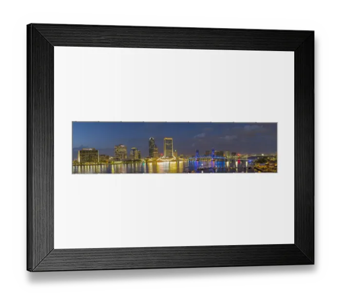 Framed Print : St. Johns River and Jacksonville Florida skyline at twilight Jacksonville, FL Framed Print : St. Johns River and Jacksonville Florida skyline at twilight Jacksonville, FL