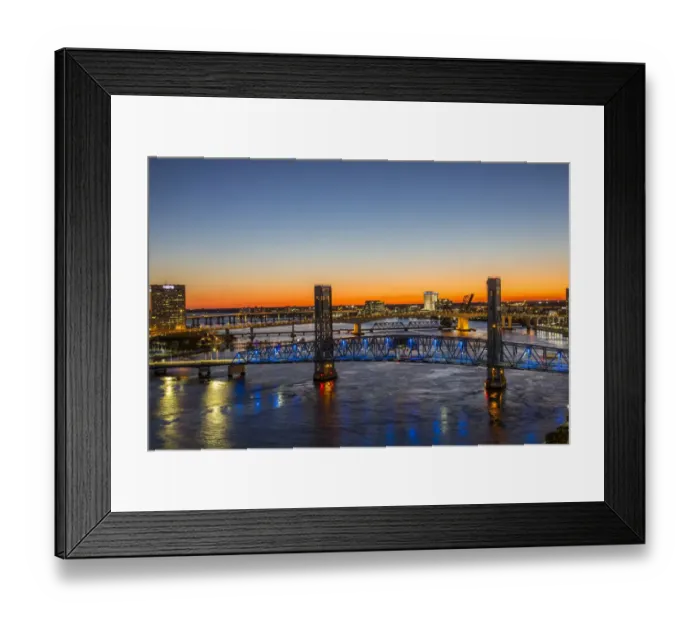 Framed Print : Main Street Bridge St. Johns River, Jacksonville, FL Framed Print : Main Street Bridge St. Johns River, Jacksonville, FL