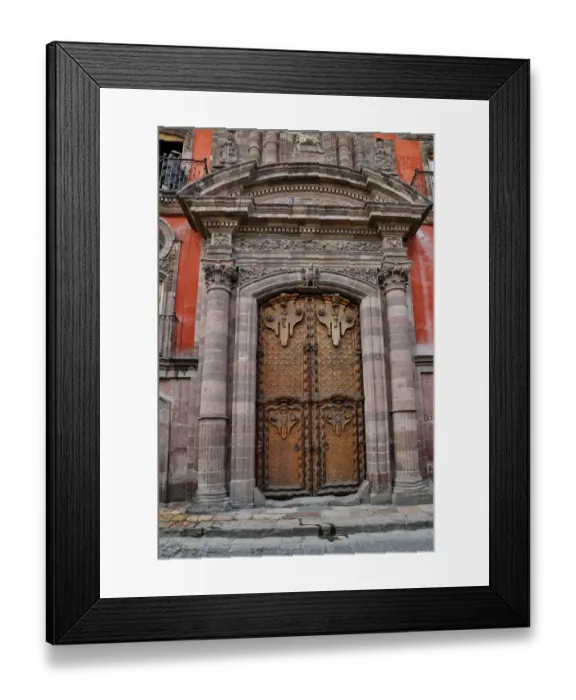 Framed Print : San Miguel De Allende, Mexico. Colorful buildings and doorways Framed Print : San Miguel De Allende, Mexico. Colorful buildings and doorways