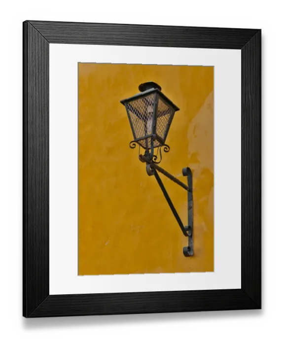 Framed Print : San Miguel De Allende, Mexico. Lantern and shadow on colorful buildings Framed Print : San Miguel De Allende, Mexico. Lantern and shadow on colorful buildings