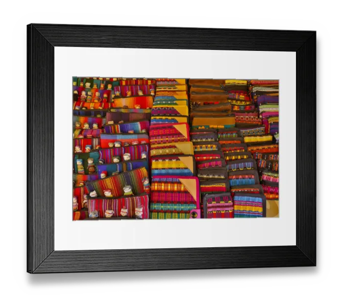 Framed Print : San Miguel De Allende, Mexico. Colorful cloth on display for sale Framed Print : San Miguel De Allende, Mexico. Colorful cloth on display for sale