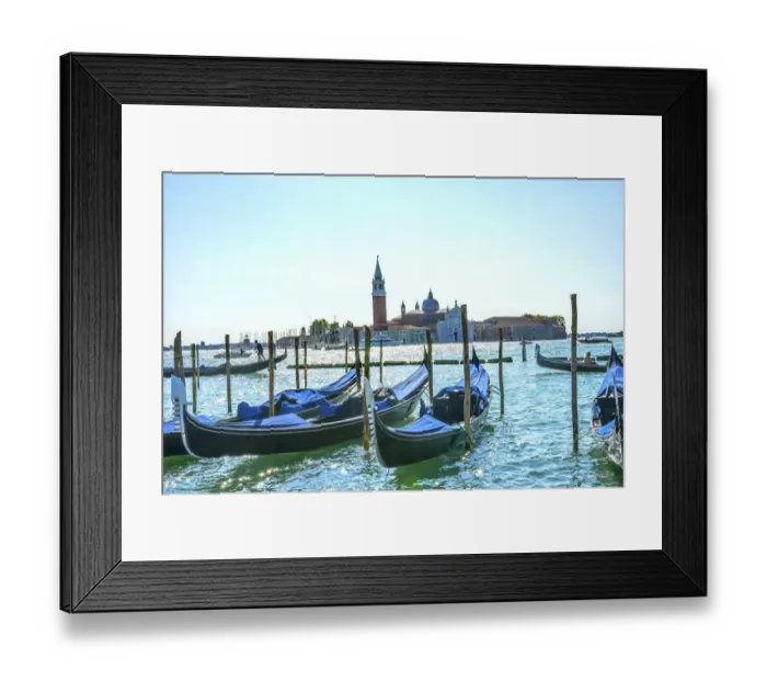 Framed Print : Gondolas San Giorgio Maggiore Church, Venice, Italy. 16th Century Benedictine Church Framed Print : Gondolas San Giorgio Maggiore Church, Venice, Italy. 16th Century Benedictine Church