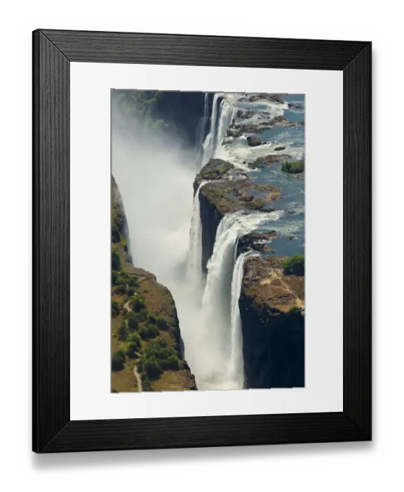 Framed Print : Aerial view of Victoria Falls, Zimbabwe Framed Print : Aerial view of Victoria Falls, Zimbabwe