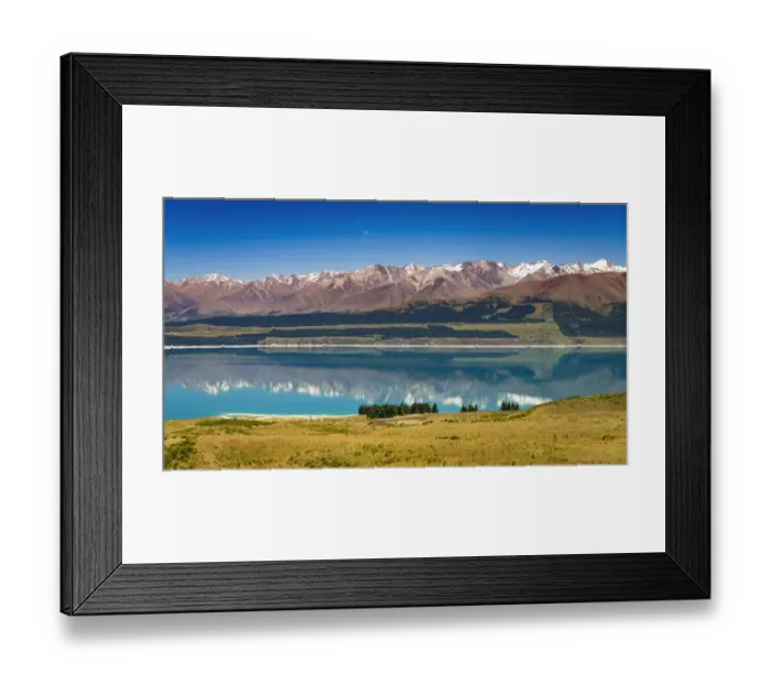 Framed Print : Southern Alps from Lake Pukaki, Canterbury, South Island, New Zealand