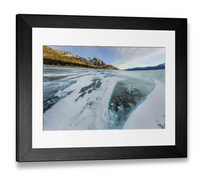 Framed Print : Methane ice bubbles under clear ice on Abraham Lake near Nordegg, Alberta, Canada Framed Print : Methane ice bubbles under clear ice on Abraham Lake near Nordegg, Alberta, Canada