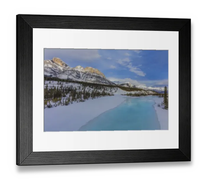 Framed Print : Winter along the North Saskatchewan River in Banff National Park, Alberta, Canada Framed Print : Winter along the North Saskatchewan River in Banff National Park, Alberta, Canada
