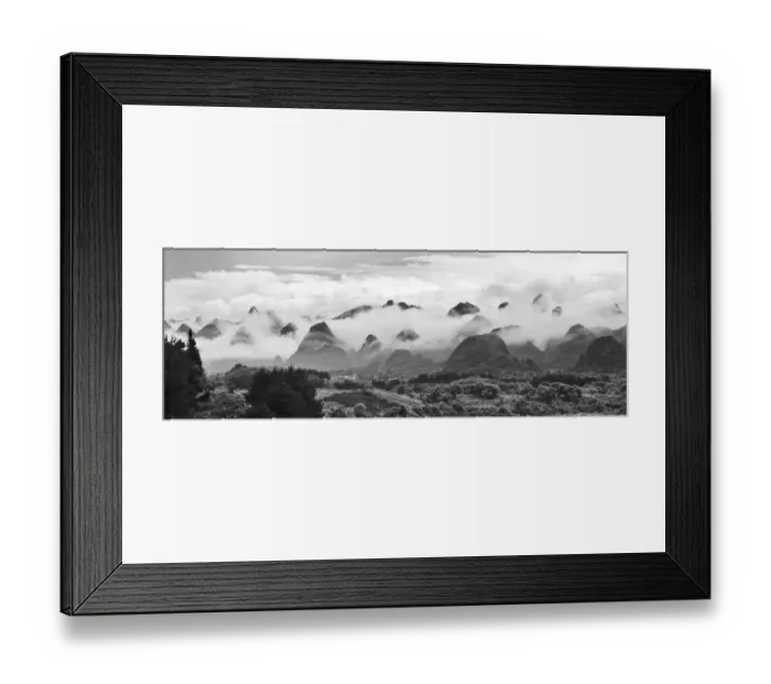 Framed Print : Limestone hills in mist, Xingping, Yangshuo, Guangxi, China Framed Print : Limestone hills in mist, Xingping, Yangshuo, Guangxi, China
