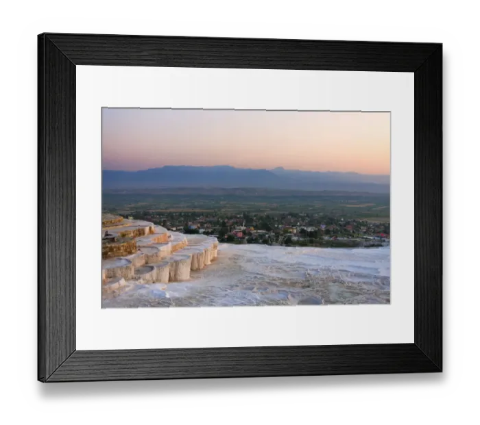Framed Print : Travertine terraces of Pamukkale (UNESCO World Heritage Site), Turkey