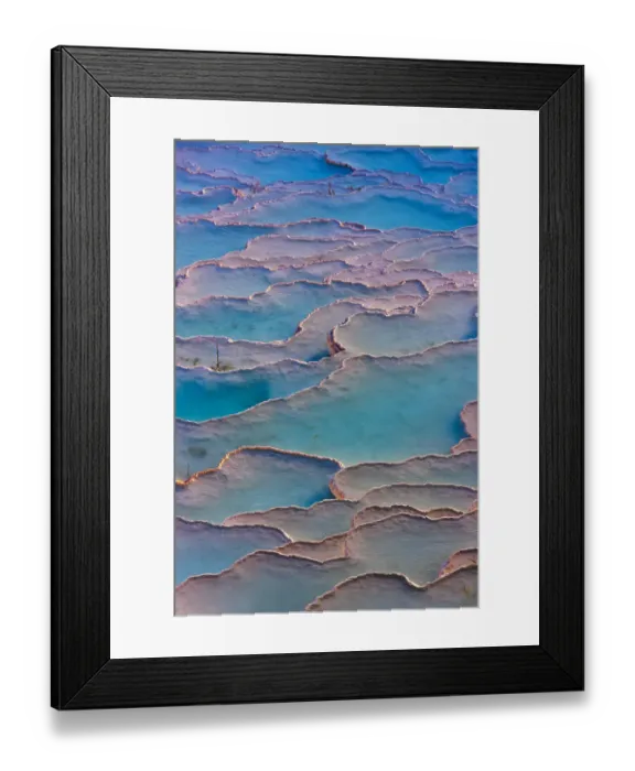 Framed Print : Travertine terraces of Pamukkale, Turkey